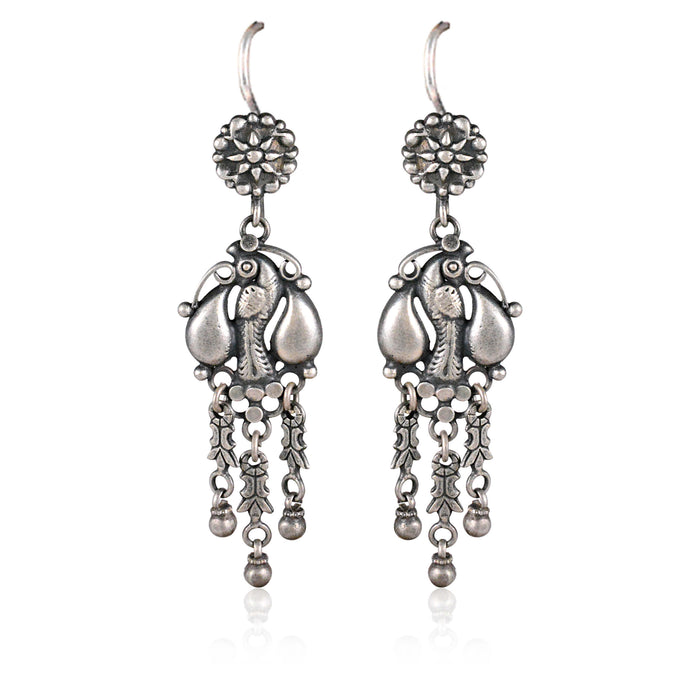 Tribal Earrings Silver Long Earrings