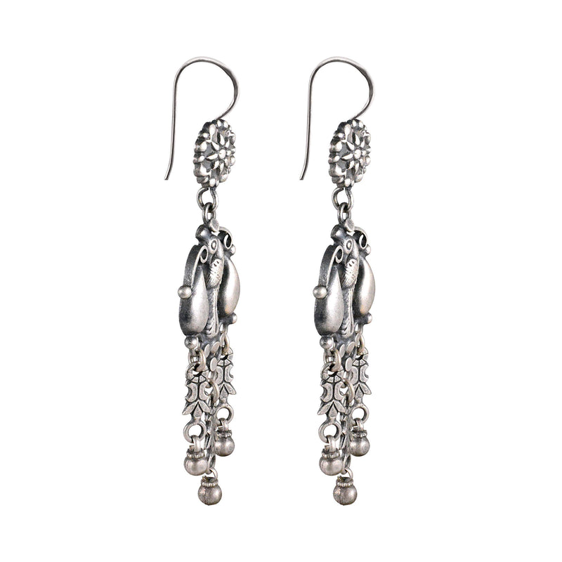 Tribal Earrings Silver Long Earrings 2