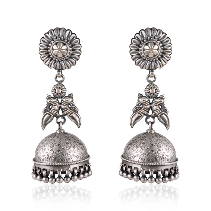 Tribal Earrings Silver Long Jhumki