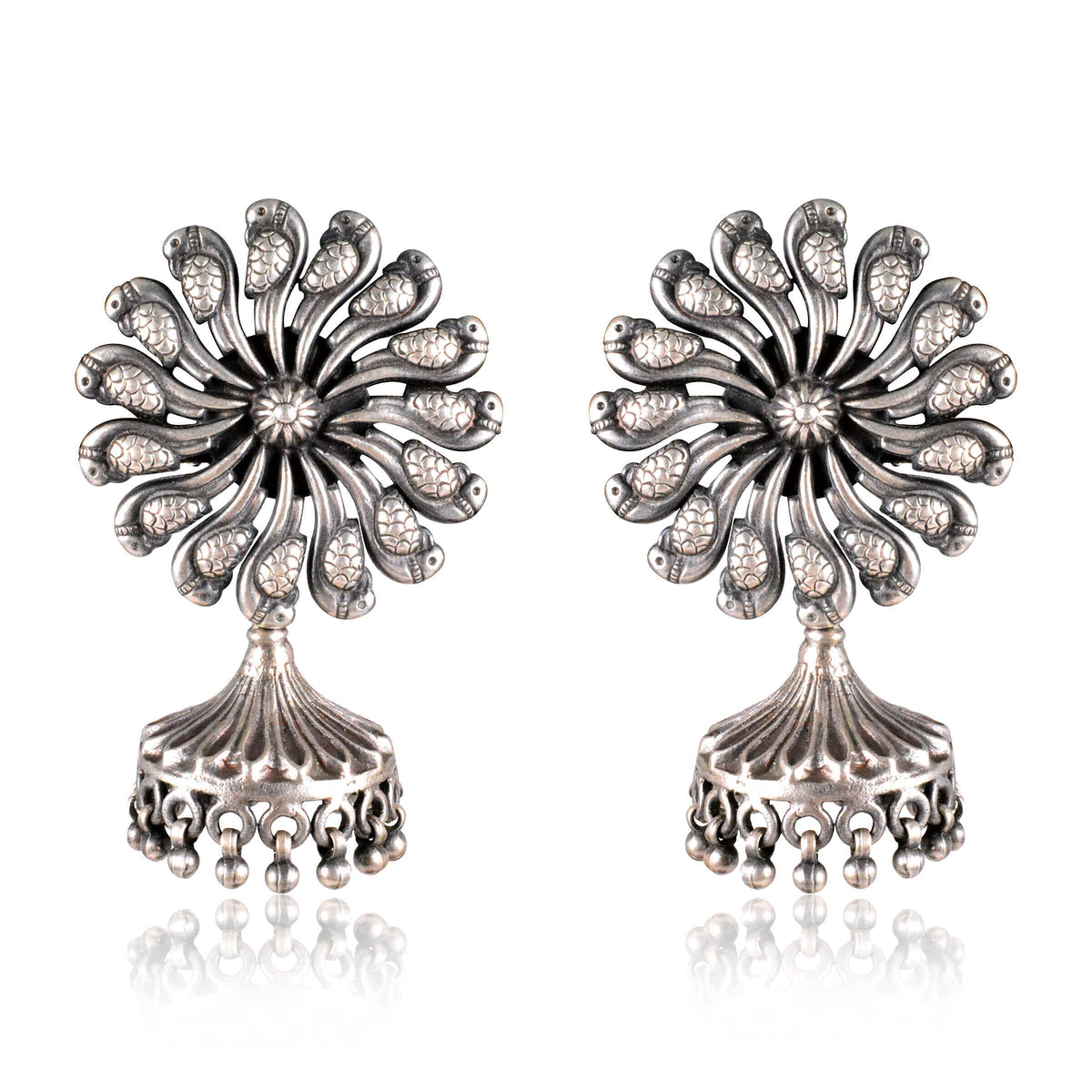 Tribal Earrings Silver Mayri Jhumki