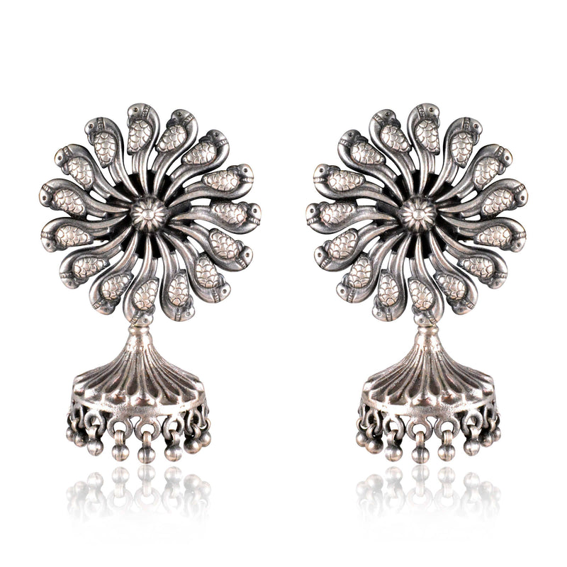 Tribal Earrings Silver Mayri Jhumki