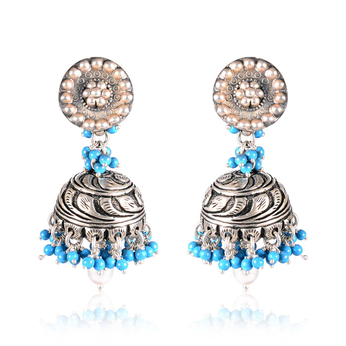 Tribal Earrings Silver Oxisided Tribal Jhumki