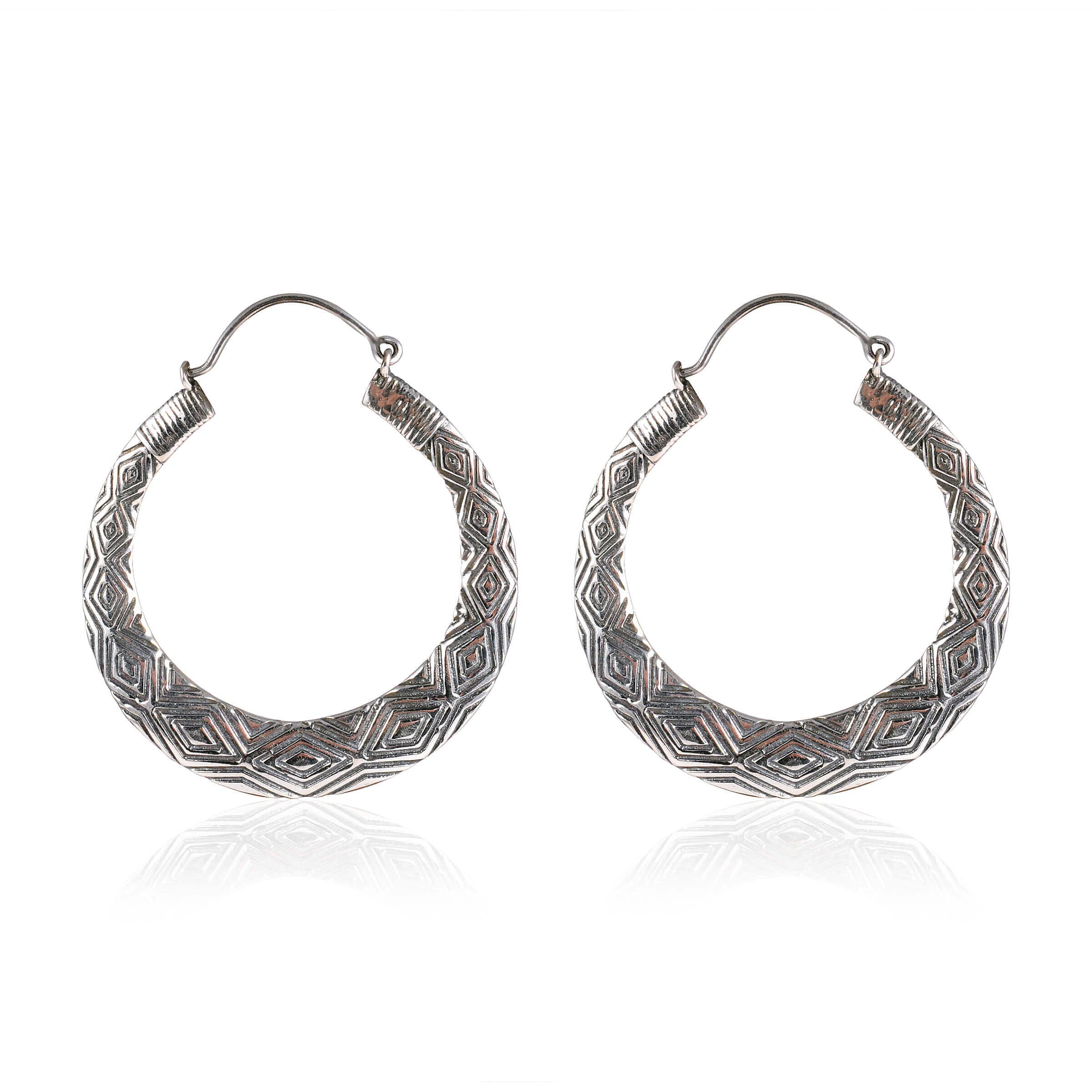 925Sterling Silver Earrings with Floral Pattern Chand Bali Designer  Earrings