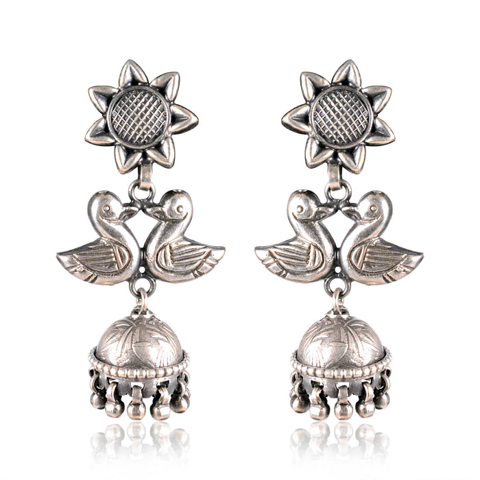 Tribal Earrings Silver Saaras Jhumki