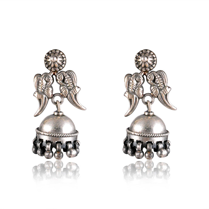 Tribal Earrings Silver Small Jhumki