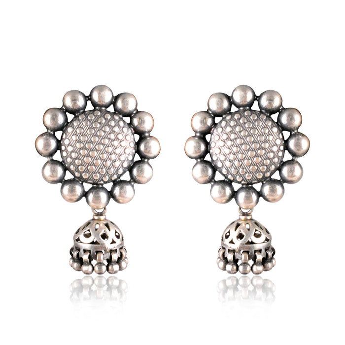 Tribal Earrings Silver Surya Jhumki