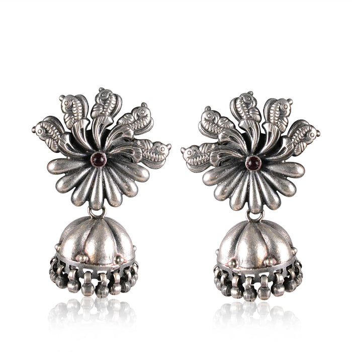 Silver Tribal Jhumka Earring