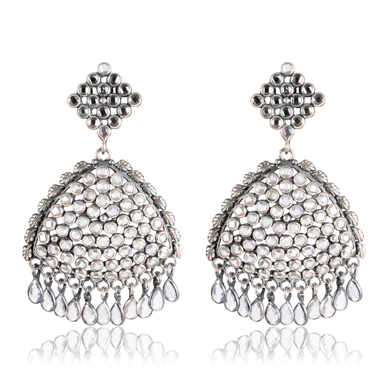 Tribal Earrings Vahini Pure Silver Drop Earring