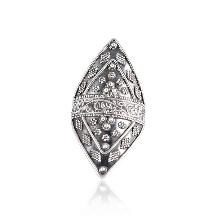 Tribal Rings Accented 925 Silver Nandini Tribal Ring