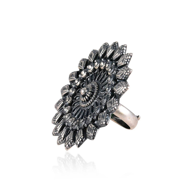 Tribal Rings Pure Silver Surya Ring 2