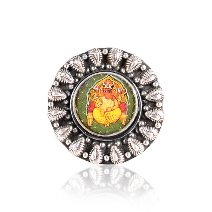 Tribal Rings Resonating Ganesha Silver Ring