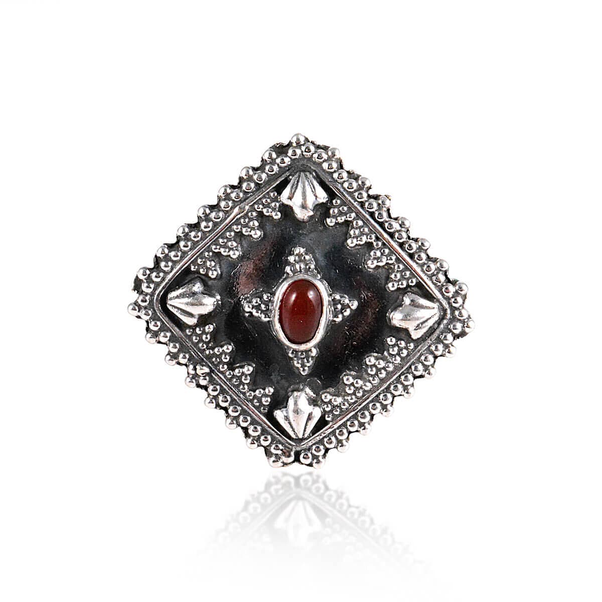 Tribal Rings Sterling Silver Red Radiance Ring