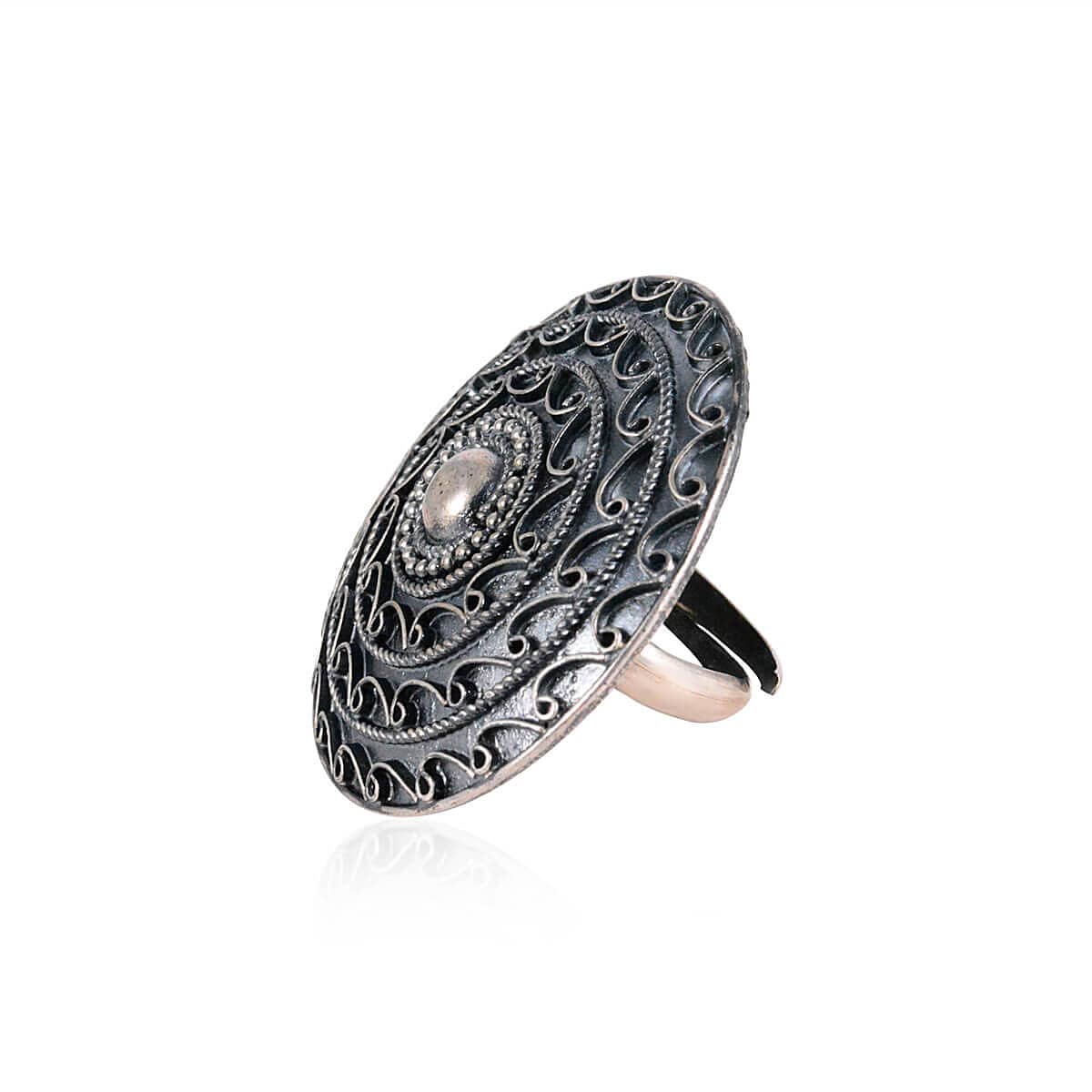 Tribal Rings Sterling Silver Shield Tribal Ring 2