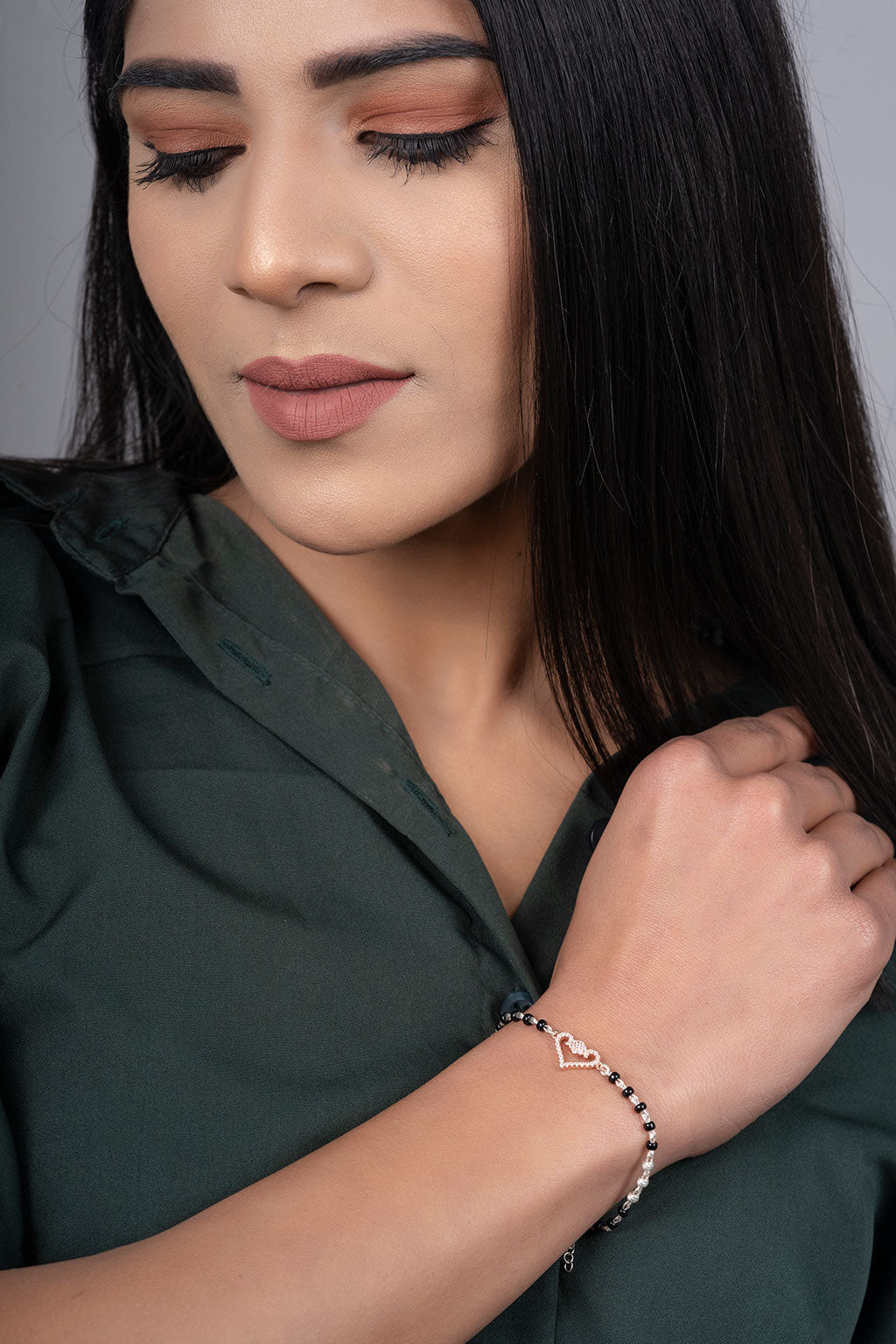 Simple Heart Pendant Chain Bracelet Link Connected Gold Metal Wide Finger Ring  Bracelets for Women Link Hand Harness Jewelry  AliExpress
