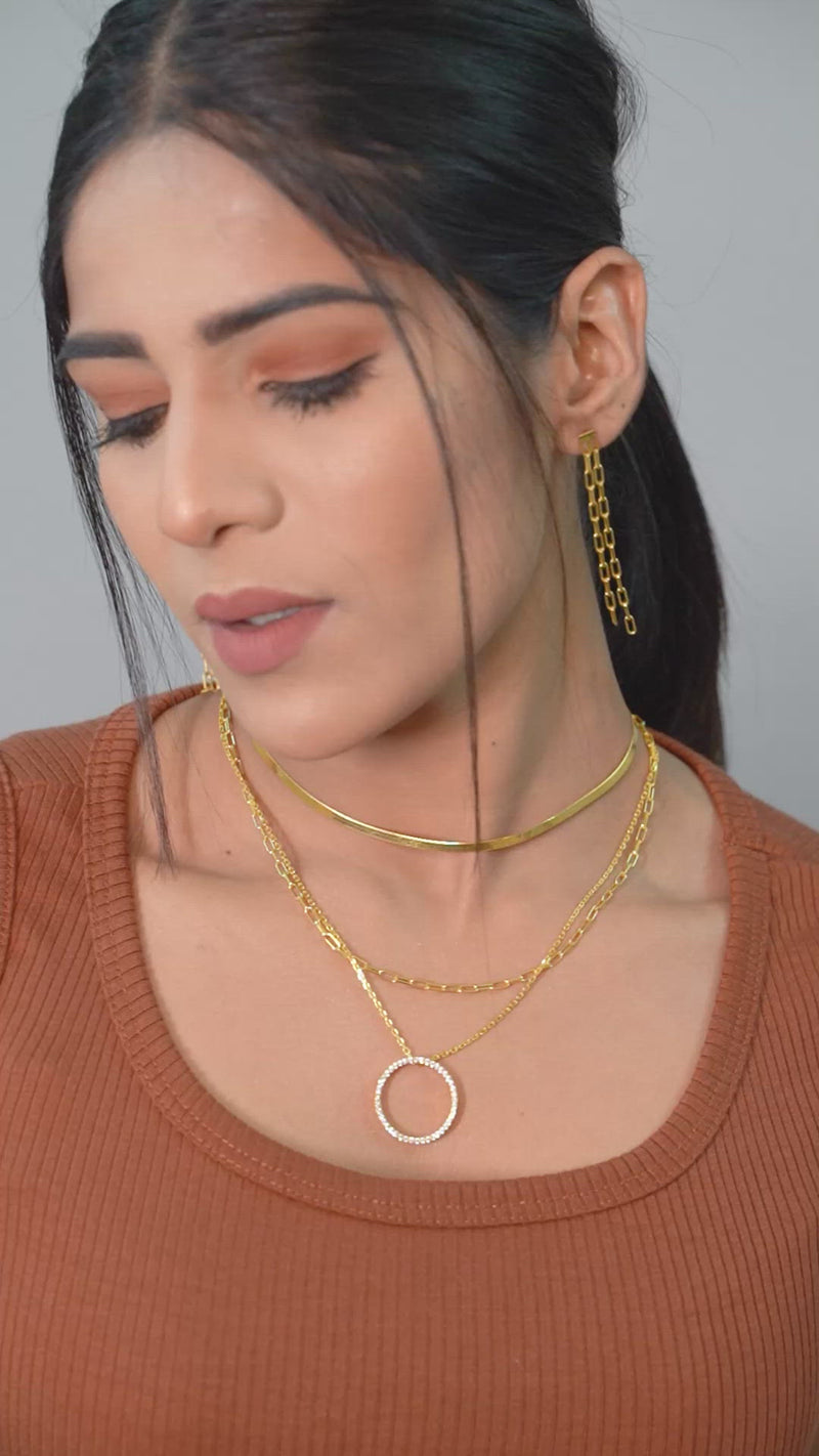 Elegant 18K Gold Plated Long Chain